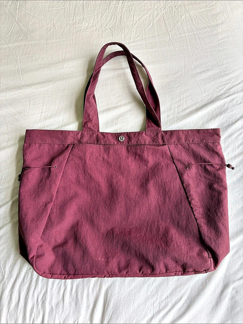 lululemon Burgundy Side-Cinch Tote Bag